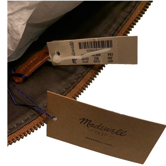 NWT 100% Leather Two Way Madewell Clutch - Picture 13 of 14